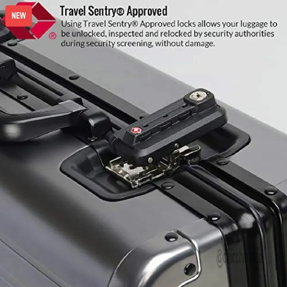 Aluminum Hardside Carry-On Suitcase with TSA Lock & Spinner Wheels